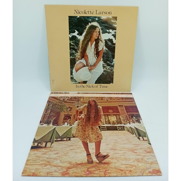 Other - Lot of 2 Nicolette Larson Vinyl Record LP - Nicolette &In the Nick of Time VG+
